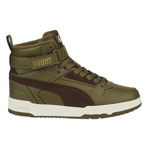Puma Childrens/Kids Rebound Lay Up High Top Trainers / Olive
